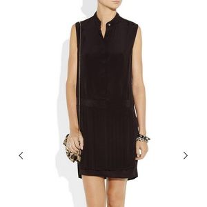 Alexander Wang Pleated Crepe Merlot Dress